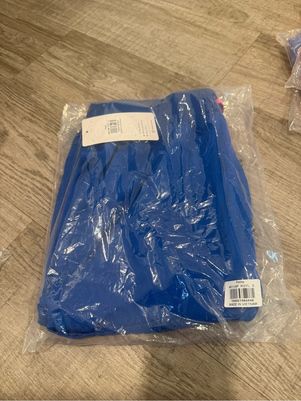 Med Couture Royal Blue Wide-Leg Scrub Pants with Pink Drawstring